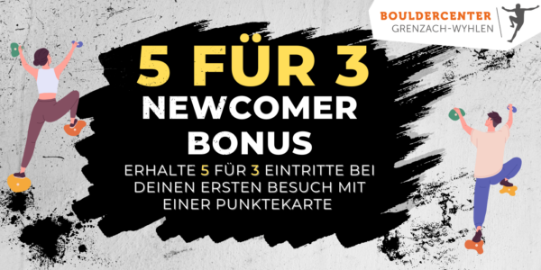 5 für 3 - Newcomer Bonus